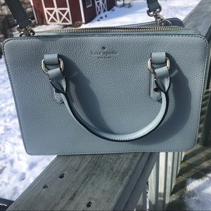 Kate Spade crossbody light blue pebbled leather